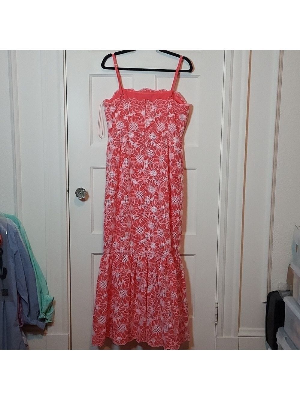 Milly Breanna Tournesol Eyelet Dress Coral - Picture 14 of 16